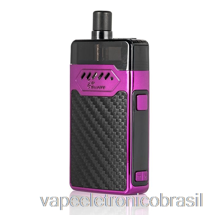 Vape Recarregável Hellvape Grimm 30w Pod System Fibra De Carbono Roxa